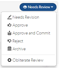 Image of the Obliterate Review Option