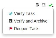 Image of Drop-down Menu for Addressed Tasks